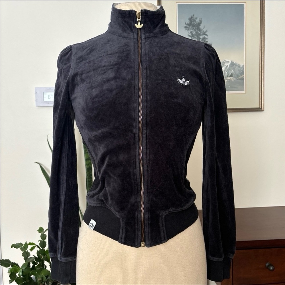 Vintage adidas velvet zip up